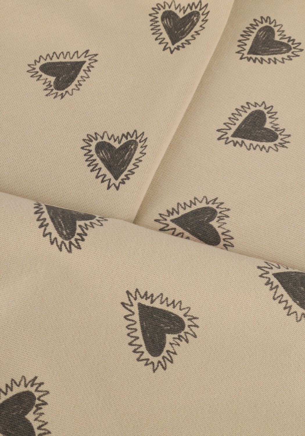 Sand RYLEE + CRU Sweatshirt OVERSIZED SWEATSHIRT HEARTS - large