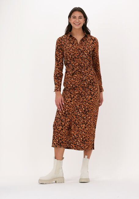 Braune ANOTHER LABEL Midikleid ADELEIDE DRESS L/S - large