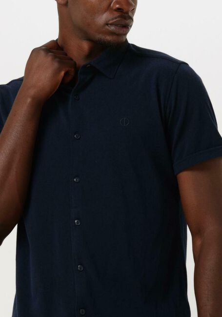 Dunkelblau DSTREZZED Casual-Oberhemd KIRK SHIRT MELANGE PIQUE SS - large