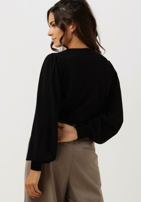 Schwarze SUMMUM Sweatshirt PUFFY SLEEVE SWEATER BASIC KNIT - large