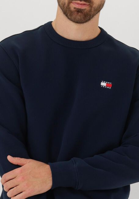 Dunkelblau TOMMY JEANS Pullover TJM REG BAGDE CREW EXT - large