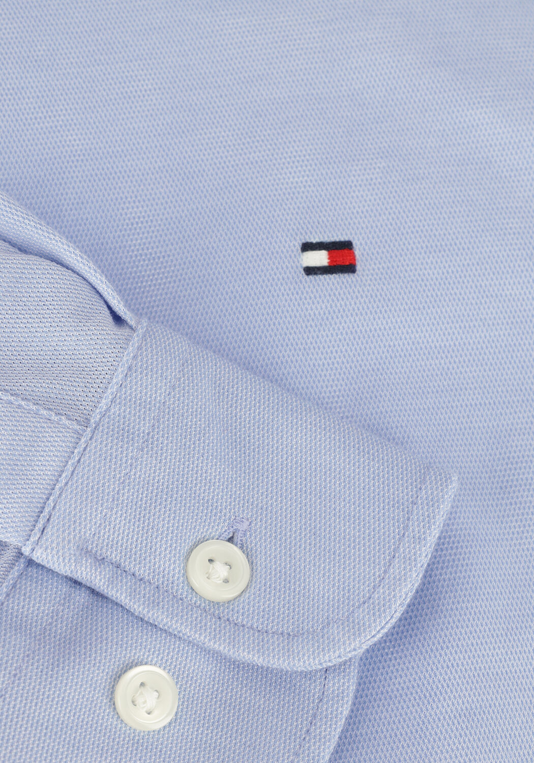 Blaue TOMMY HILFIGER Klassisches Oberhemd 1985 KNIT SOLID SF SHIRT - large