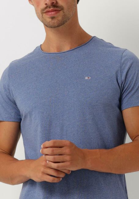 Blaue TOMMY JEANS T-shirt TJM XSLIM JASPE C NECK - large