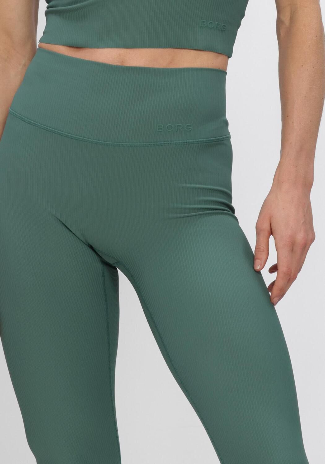 Gr&uuml;ne BJORN BORG Hosen STUDIO RIBBED TIGHTS - large