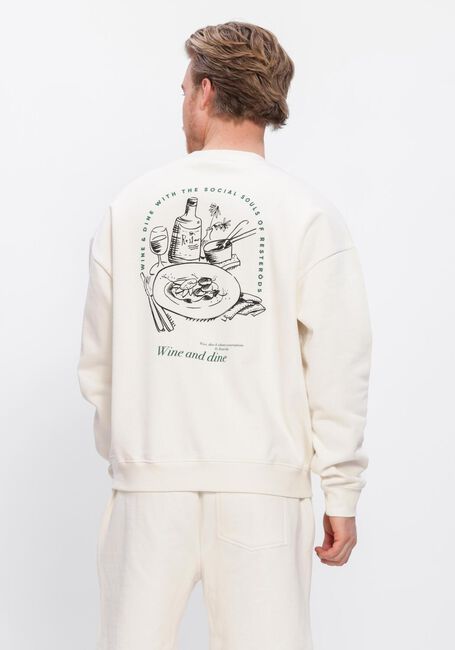 Ecru RESTER&Ouml;DS Sweatshirt DRAKE CREW BACK PRINT - large