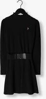 Schwarze NOBELL Minikleid MAXIM GIRLS CABLE JERSEY SKATER DRESS+BELT BLACK - medium