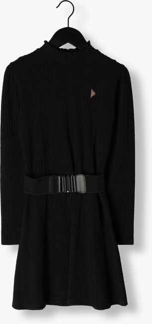 Schwarze NOBELL Minikleid MAXIM GIRLS CABLE JERSEY SKATER DRESS+BELT BLACK - large