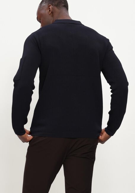 Dunkelblau GENTI Pullover POLO ZIP LS - large