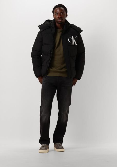 Schwarze CALVIN KLEIN Wattierte Jack ESSENTIALS NON DOWN JACKET - large