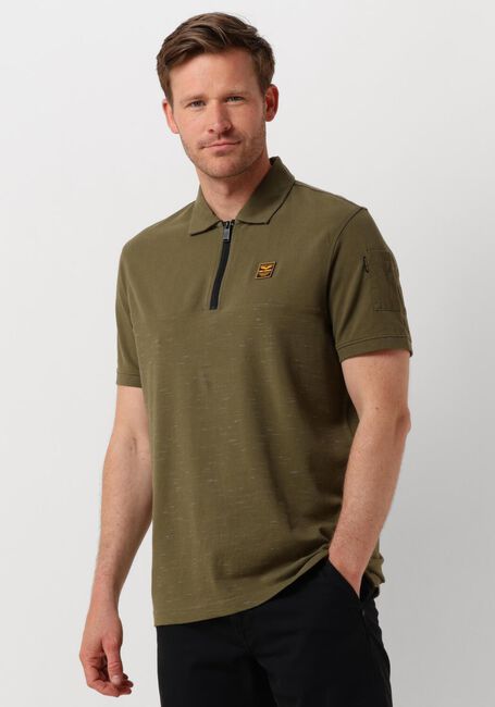 Grüne PME LEGEND Polo-Shirt SHORT SLEEVE POLO CARGO INJECTED BLOCK - large