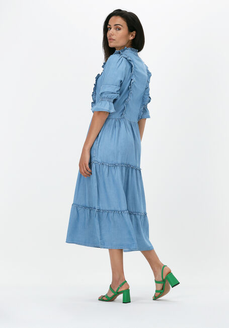 Blaue DEA KUDIBAL Midikleid SILJA NS (CO) - DRESS WITH RUFFLES - large