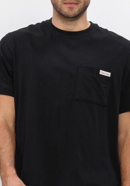 Schwarze CALVIN KLEIN T-shirt SS 20S JERSEY EASY COIN POCKET T - large