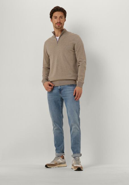 Beige PROFUOMO Pullover PULLOVER HALF ZIP - large