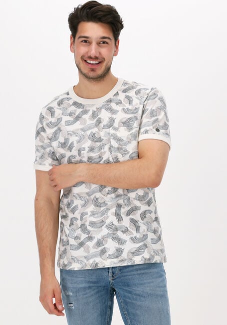 Nicht-gerade weiss CAST IRON T-shirt SHORT SLEEVE R-NECK RELAXED FIT COTTON TWILL - large