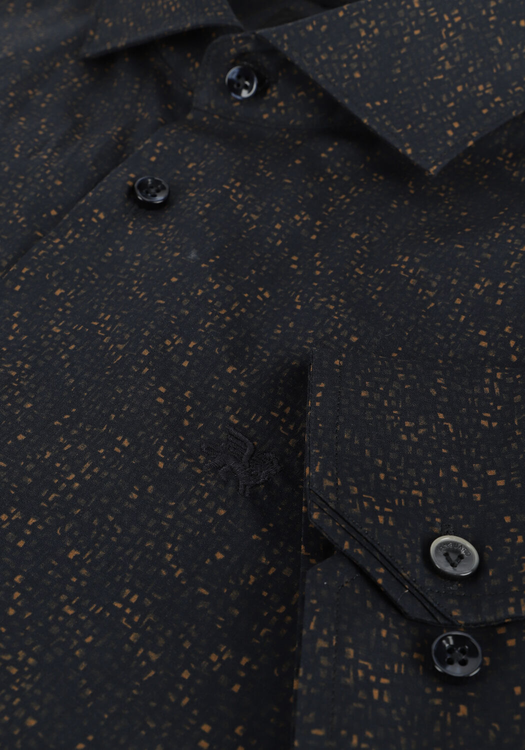 Schwarze VANGUARD Casual-Oberhemd LONG SLEEVE SHIRT PRINT ON FIN - large