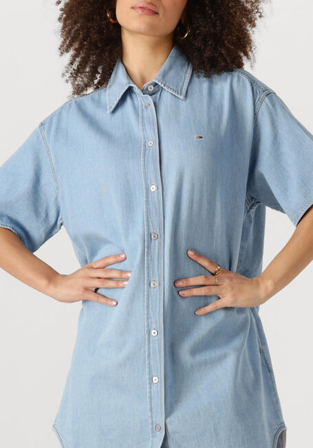 Hellblau TOMMY JEANS Minikleid SS SHIRT DRESS EXT - large
