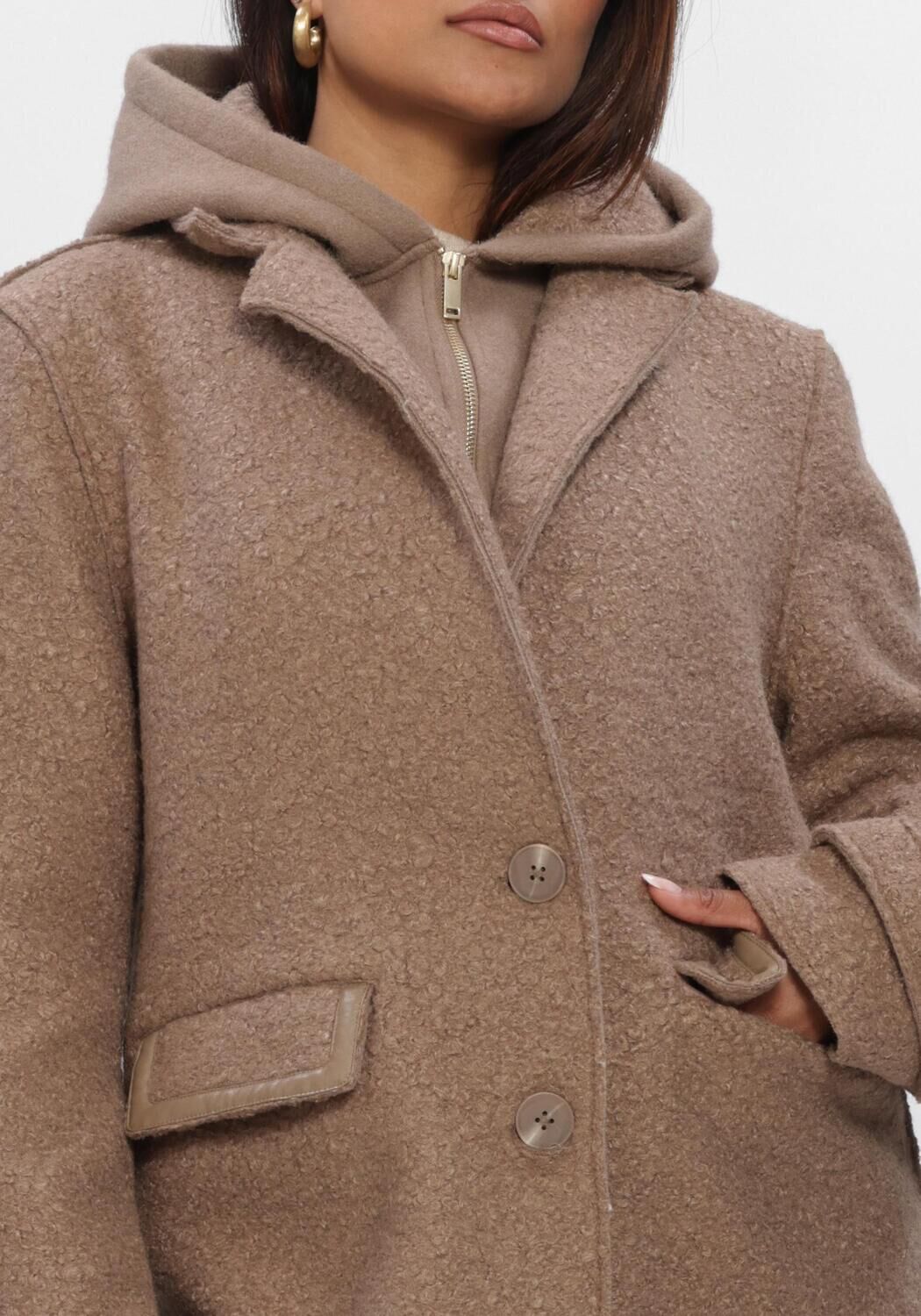 Camelfarbene NUKUS M&auml;ntel MIRTHE COAT BOUCLE - large