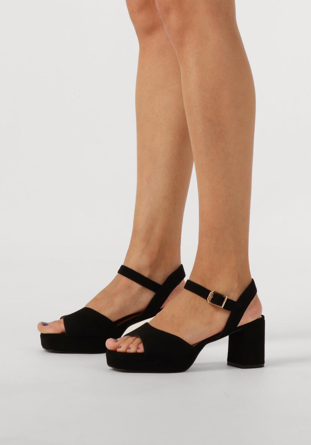 Schwarze UNISA Sandaletten mit Absatz NEY - large