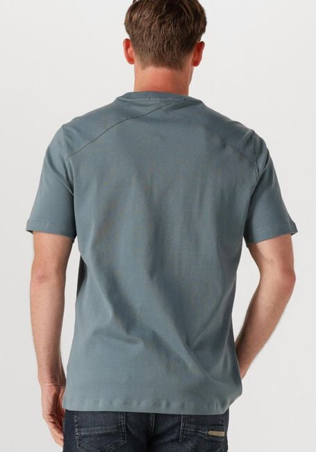 Blaue CAST IRON T-shirt REGULAR FIT INTERLOCK - large