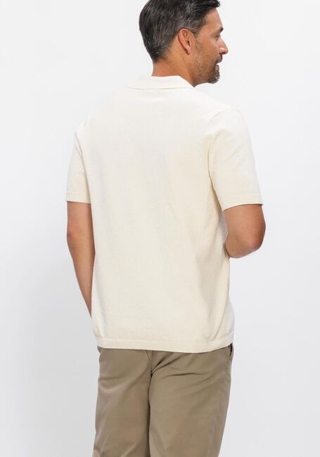 Ecru PROFUOMO Polo-Shirt POLO OPEN COLLAR COTTON CREPE - large