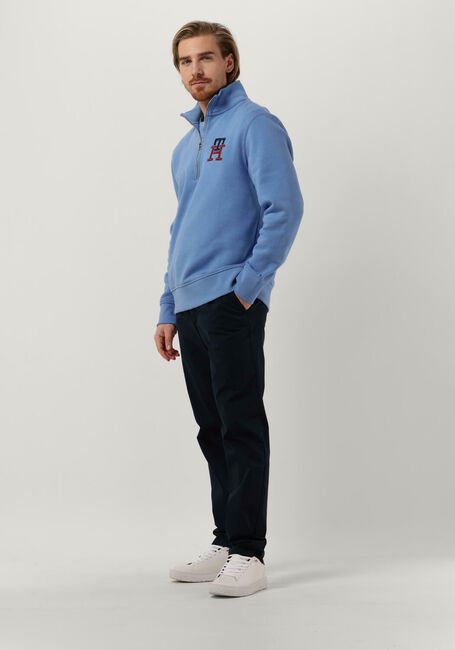 Blaue TOMMY HILFIGER Pullover ESSENTIAL MONOGRAM HALF ZIP - large