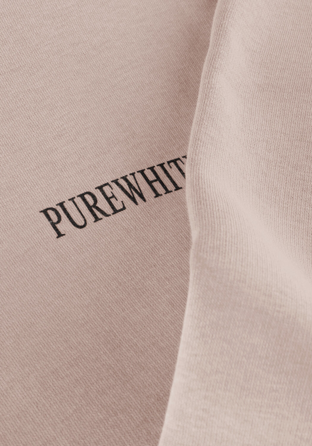 Taupe PUREWHITE Sweatshirt HOODIE WITH FRONT PRINT AND BACK ARTWORK - large