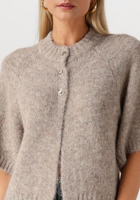 Beige NEO NOIR Strickjacke BENUTA FLUFFY KNIT CARDIGAN - large