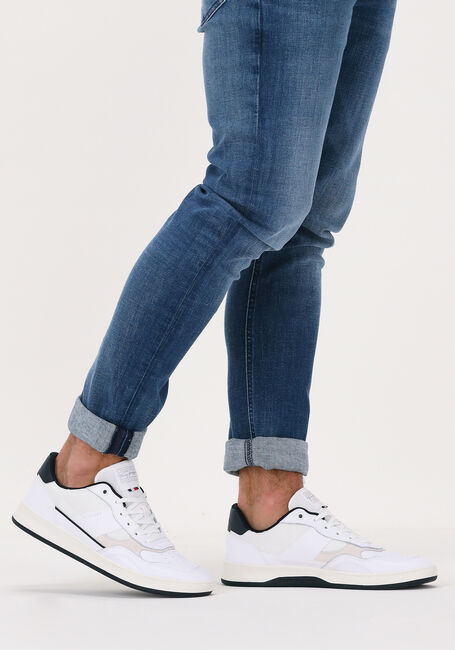Weiße TOMMY HILFIGER Sneaker Low RETRO COURT CUPSOLE - large