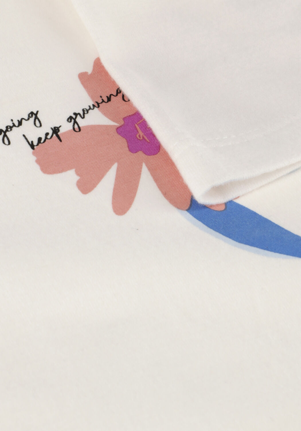 Wei&szlig;e DAILY7 T-shirt T-SHIRT FLOWER ARTWORK - large