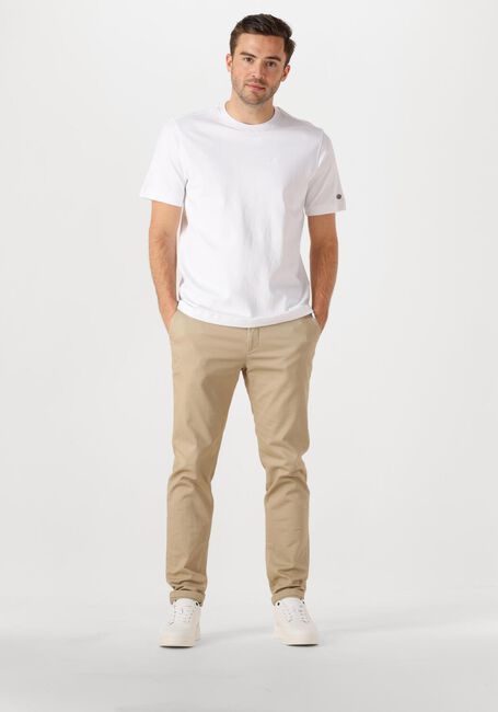 Weiße CAST IRON T-shirt CREWNECK REGULAR FIT INTERLOCK ESSENTIAL - large