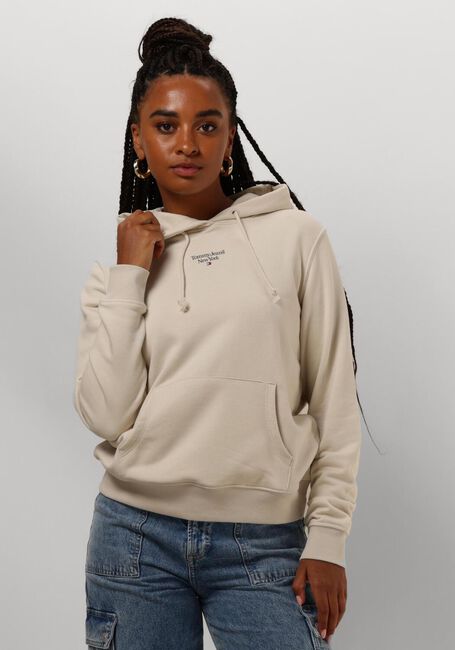 Beige TOMMY JEANS Pullover TJW ESSENTIAL LOGO 2 HOODIE - large