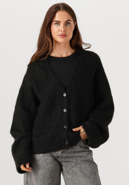 Schwarze EDITED Strickjacke ONORINA MOHAIR CARDIGAN - large