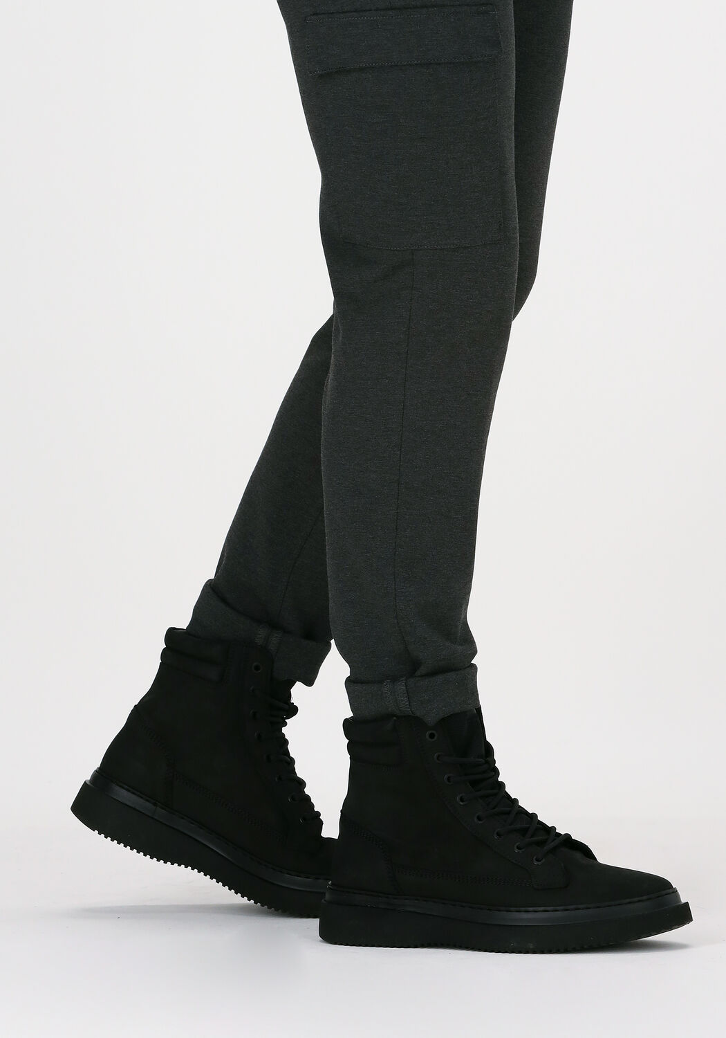 Schwarze NUBIKK Schn&uuml;rboots JONAH DUNE HEREN - large