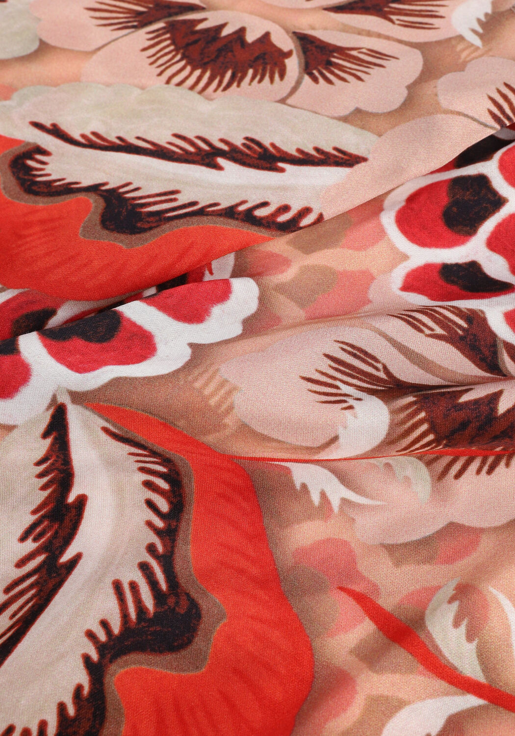 Orangene SUMMUM Blusen TOP V NECK BOLD FLOWERS - large