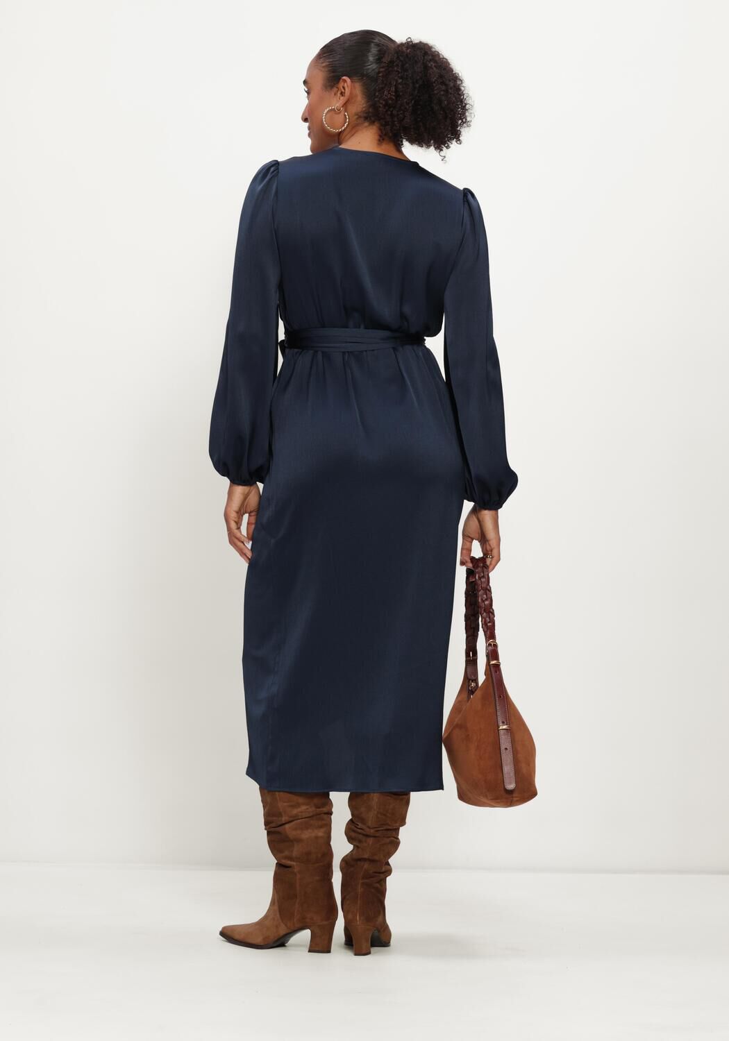 Dunkelblau LINA LOCCHI Midikleid LL-BEA - large