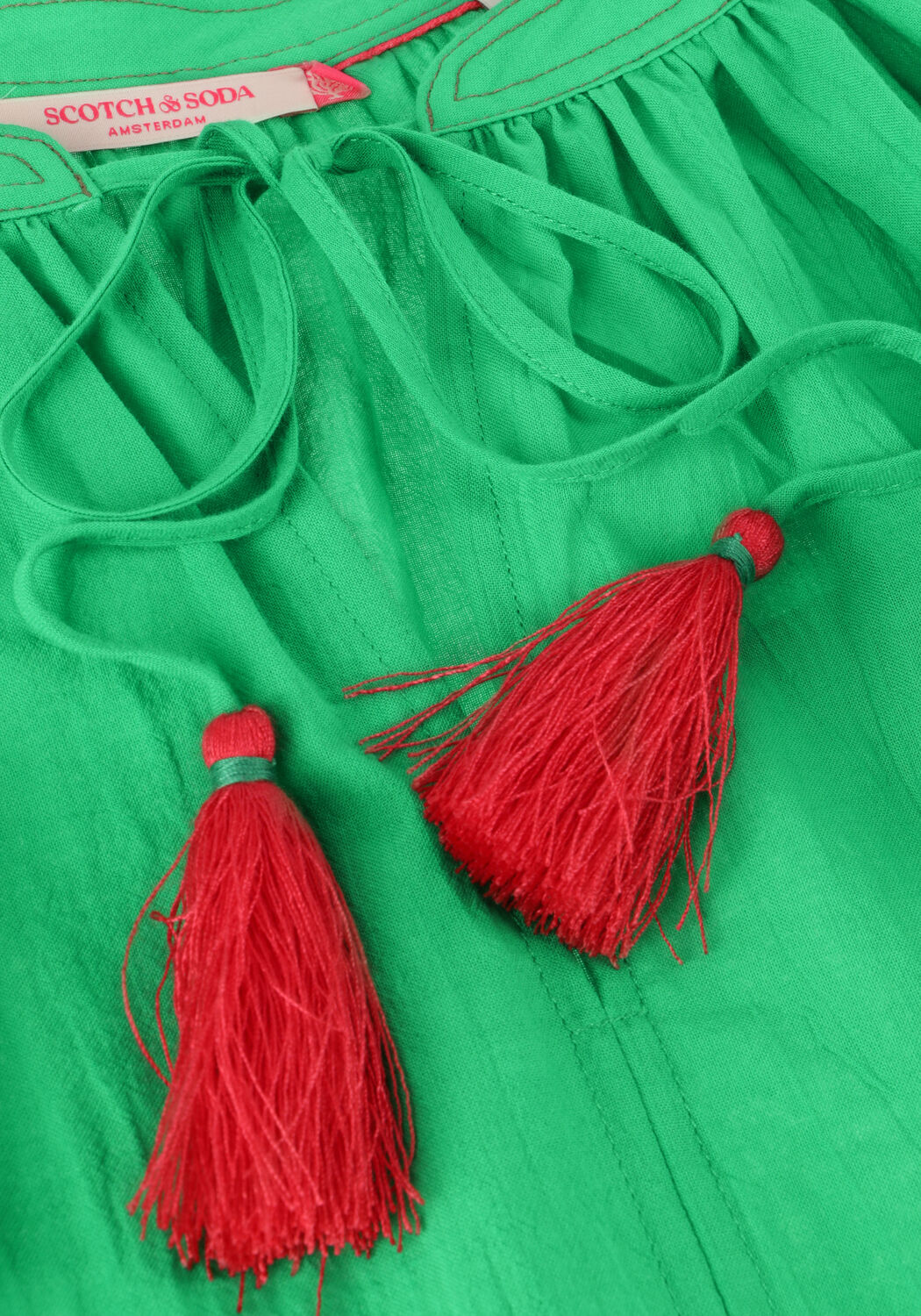 Gr&uuml;ne SCOTCH & SODA Blusen BALLOON SLEEVE TOP - large