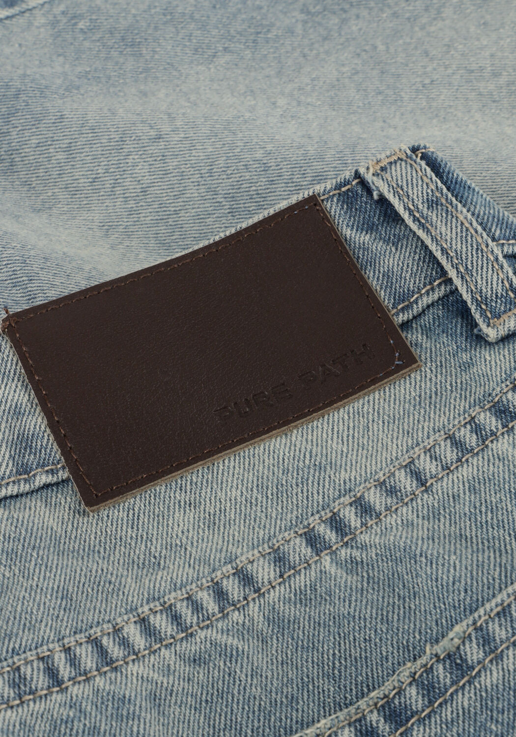 Blaue PURE PATH Kurze Hosen THE OWEN REGULAR FIT DENIM SHORTS - large