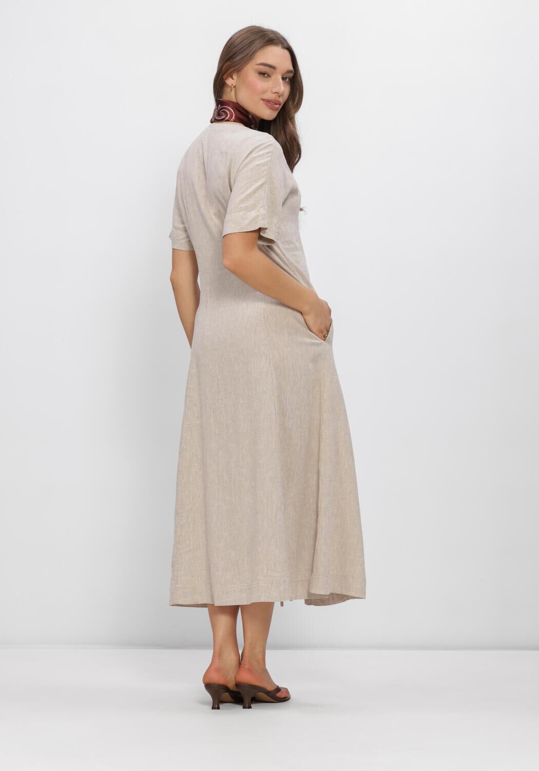 Sand MSCH COPENHAGEN Kleider MSCHVIANA GINIA 2/4 DRESS - large