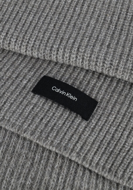 Graue CALVIN KLEIN Schal DADDY WOOL KNIT SCARF 30X180 - large