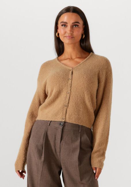 Camelfarbene MSCH COPENHAGEN Pullover MSCHMILANIA HOPE CARDIGAN - large
