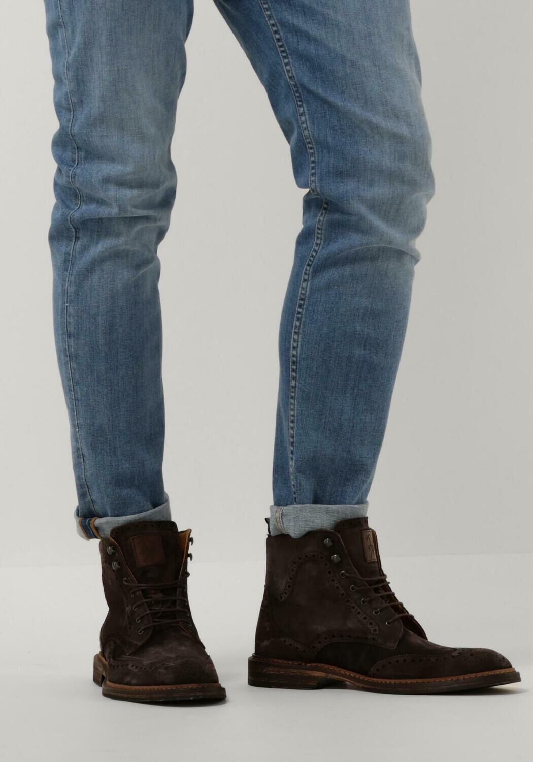 Braune FLORIS VAN BOMMEL Schn&uuml;rboots SFM-80035 - large