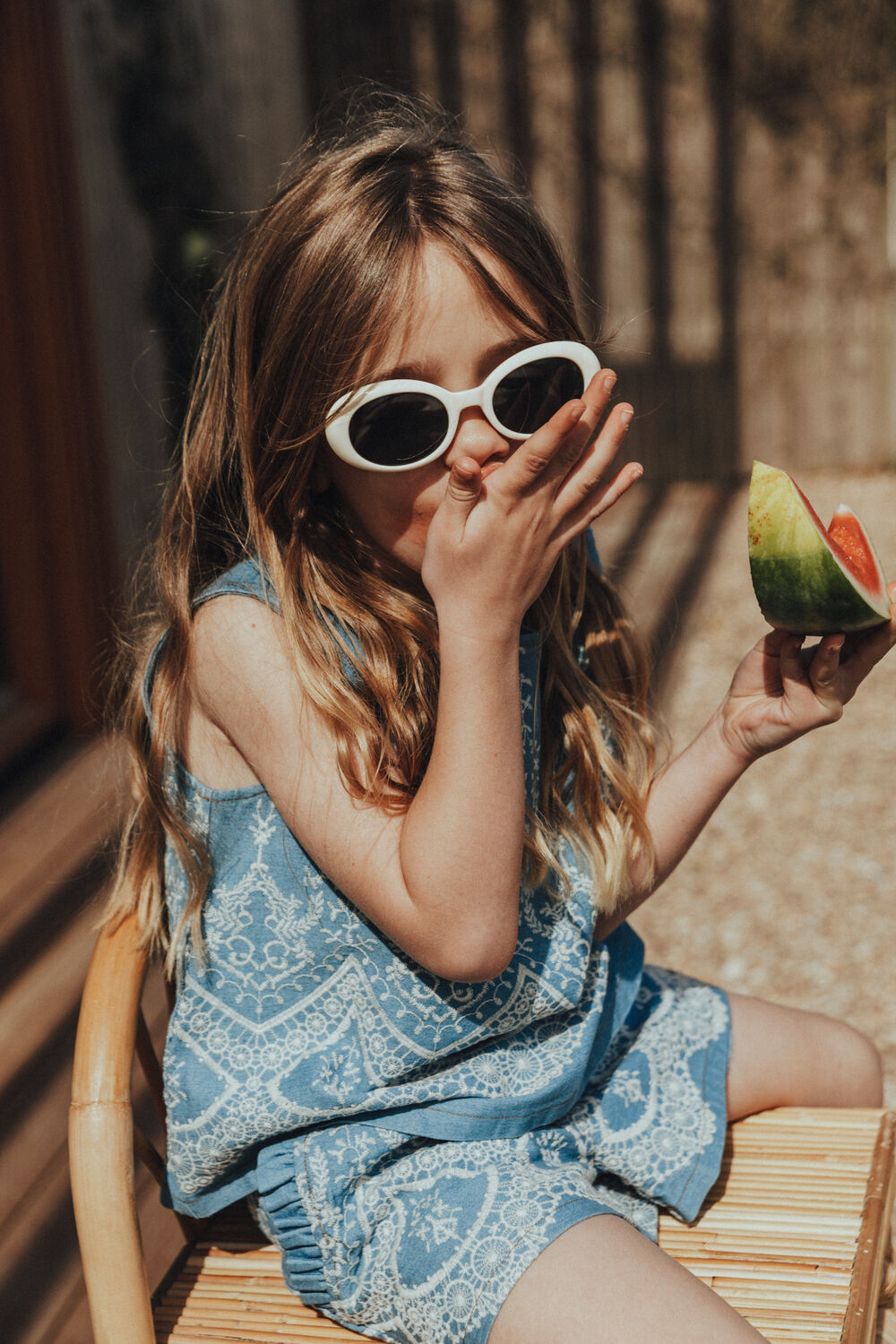 Blaue BAJE STUDIO Top MAIA - large