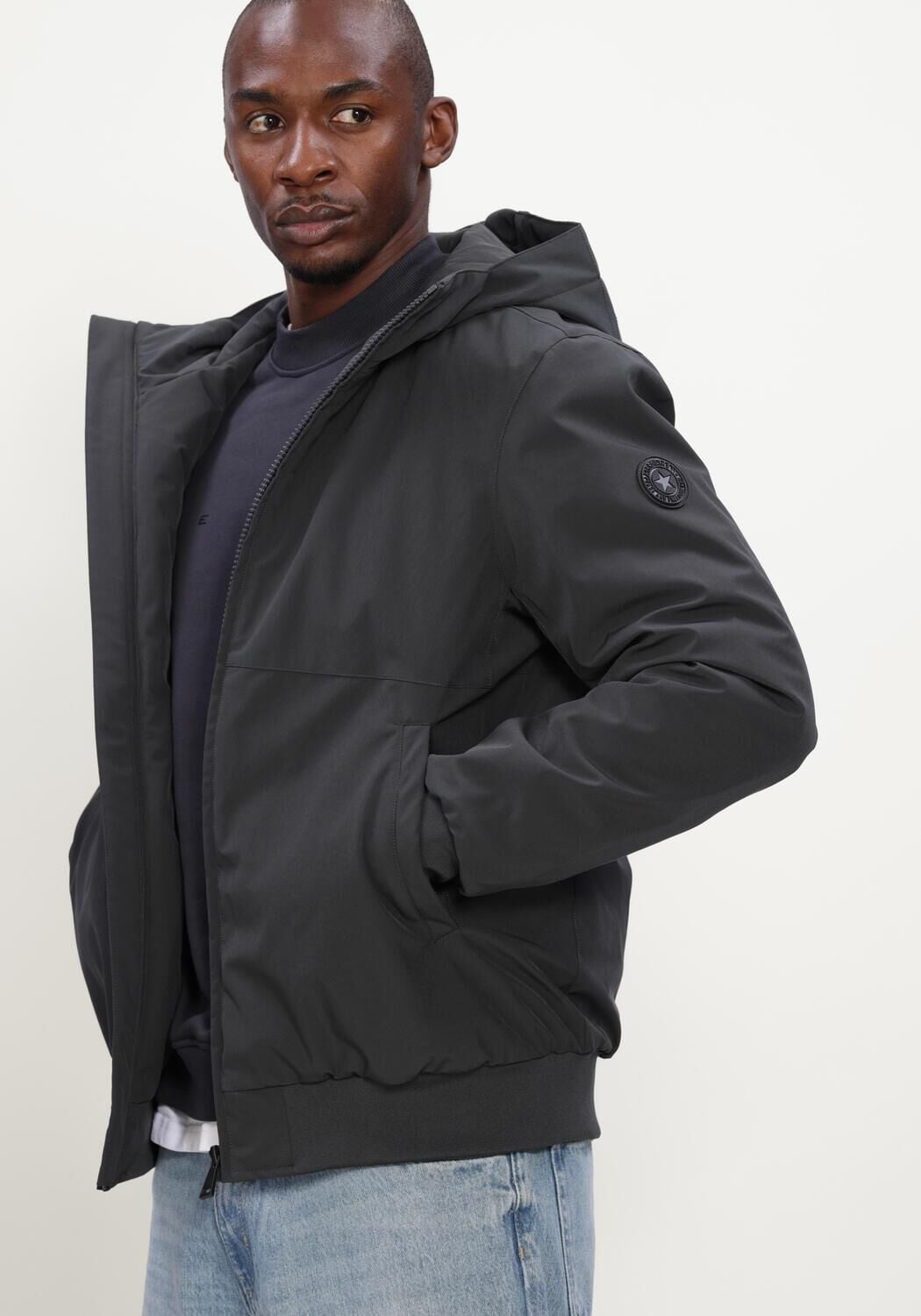 Graue AIRFORCE Jack PADDED BOMBER - large