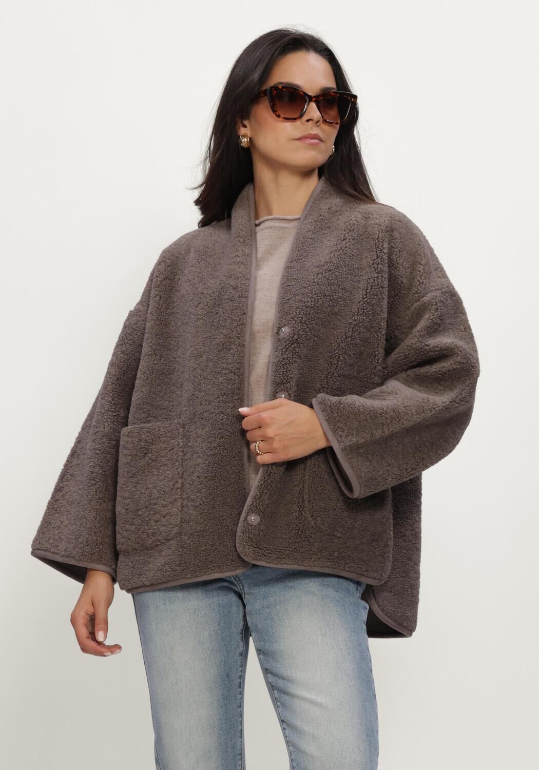 Braune KNIT-TED Jacken JOKO JACKET - large