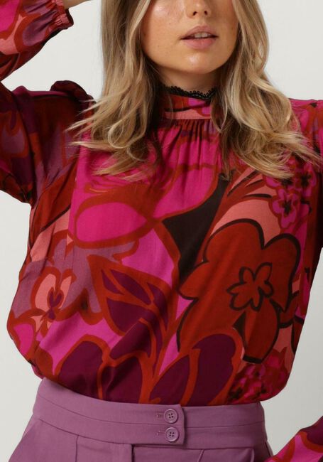 Rosane JANSEN AMSTERDAM Blusen WFP105 BLOUSE PRINT WITH PUFFSLEEVES AND TURTLE NECK - large