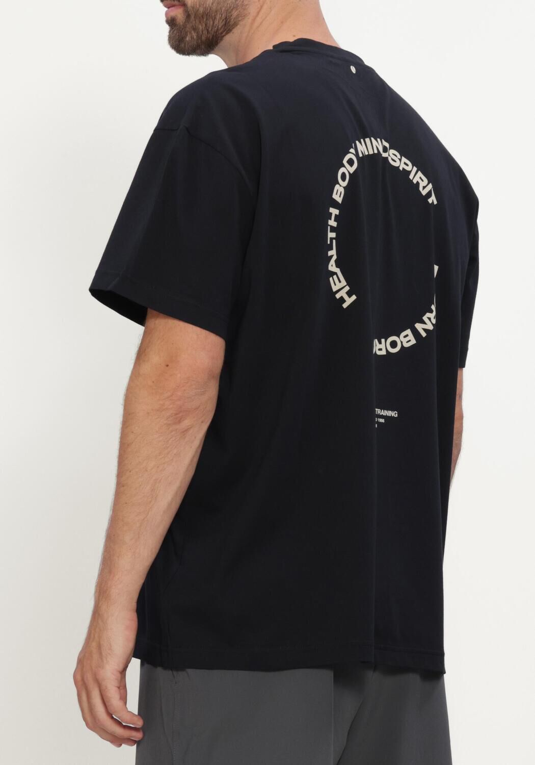 Schwarze BJORN BORG T-shirt BORG GYM OVERSIZED T-SHIRT - large