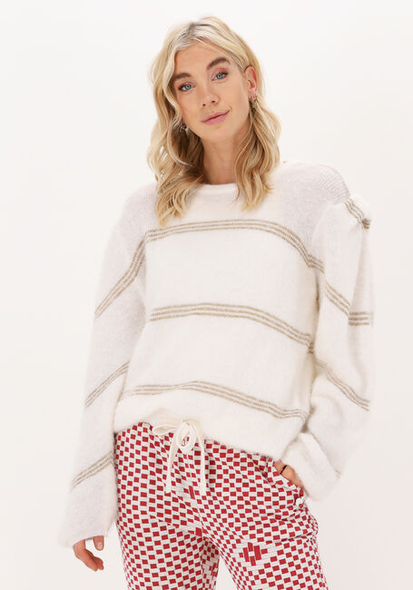 Ecru 10DAYS Pullover LUREX KNIT SWEATER STRIPES - large