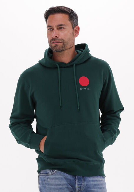 Grüne EDWIN Sweatshirt JAPANESE SUN HOODIE SWEAT HEAVY FELPA - large