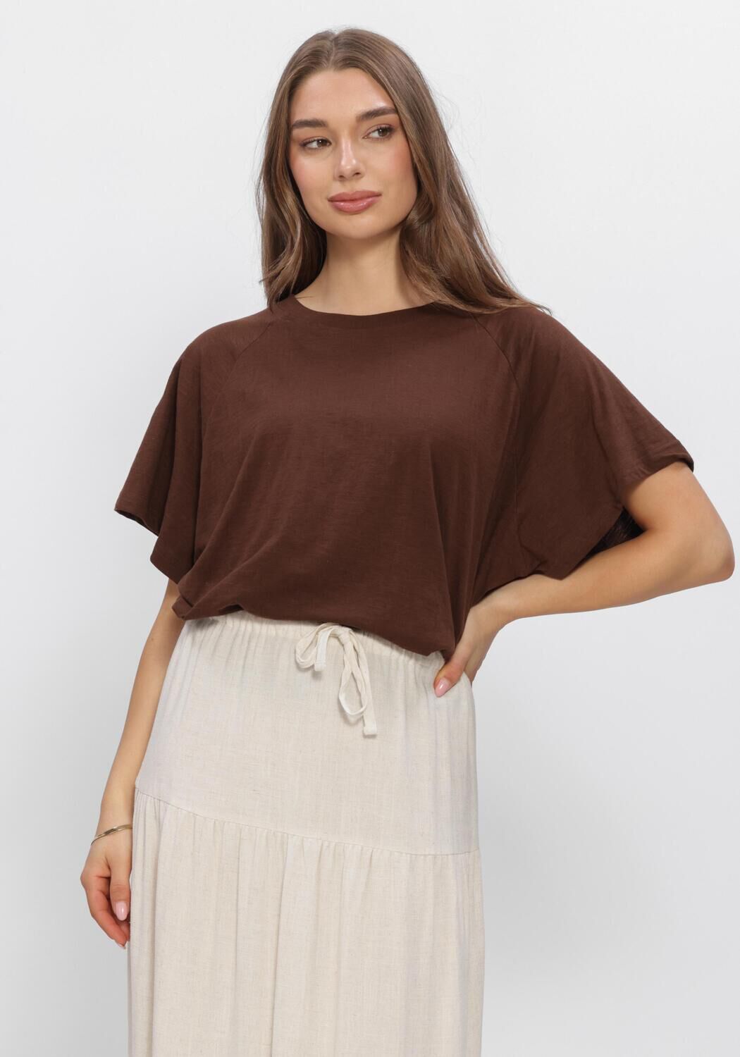 Braune MINUS Tops & T-shirts MSMONIKA T-SHIRT - large