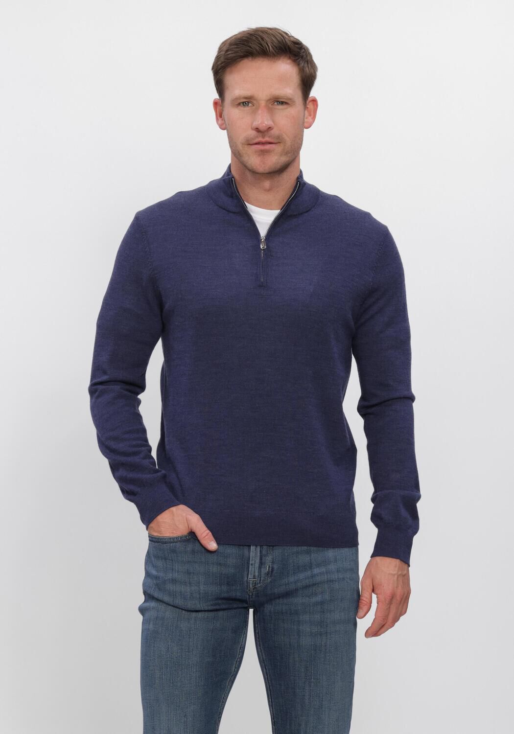 Dunkelblau PROFUOMO Pullover EXTRAFINE MERINO - large